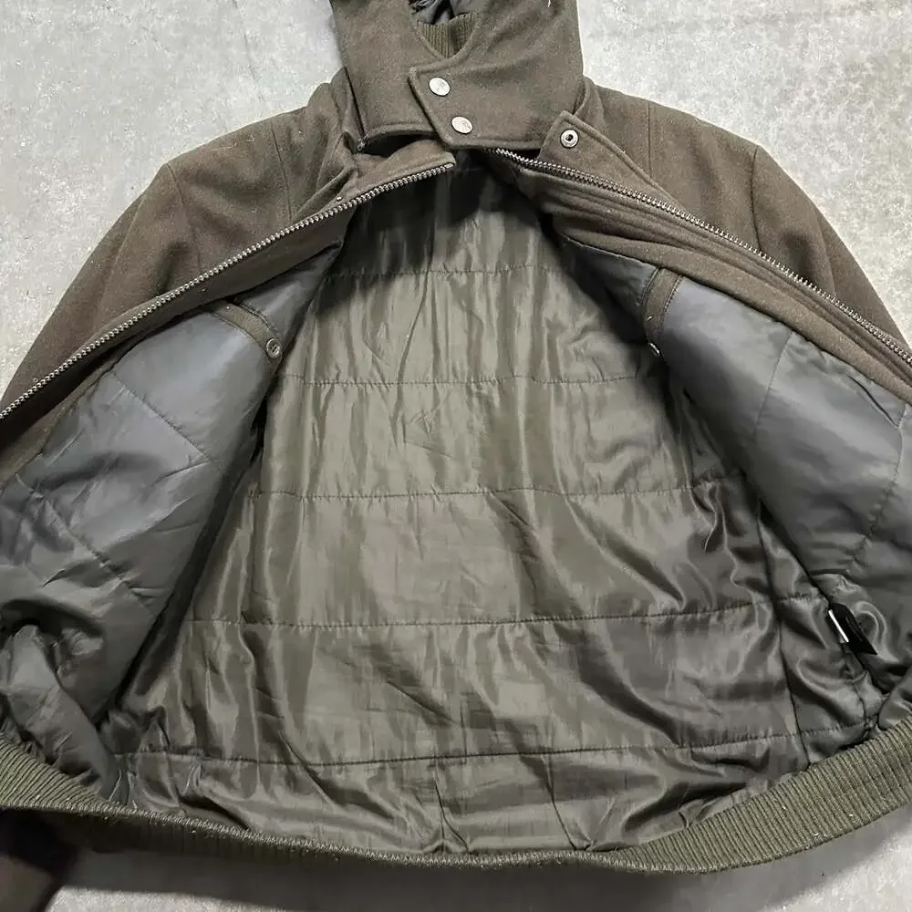 COOGI Vintage Wool Blend Bomber Jacket Full Zip Coat Brown Size L